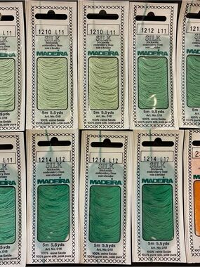 Madeira Silk Embroidery Floss Assorted Lot of 10